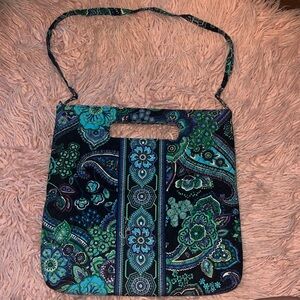 Vera Bradley like new Blue Rhapsody Tote Bag Handbag Purse